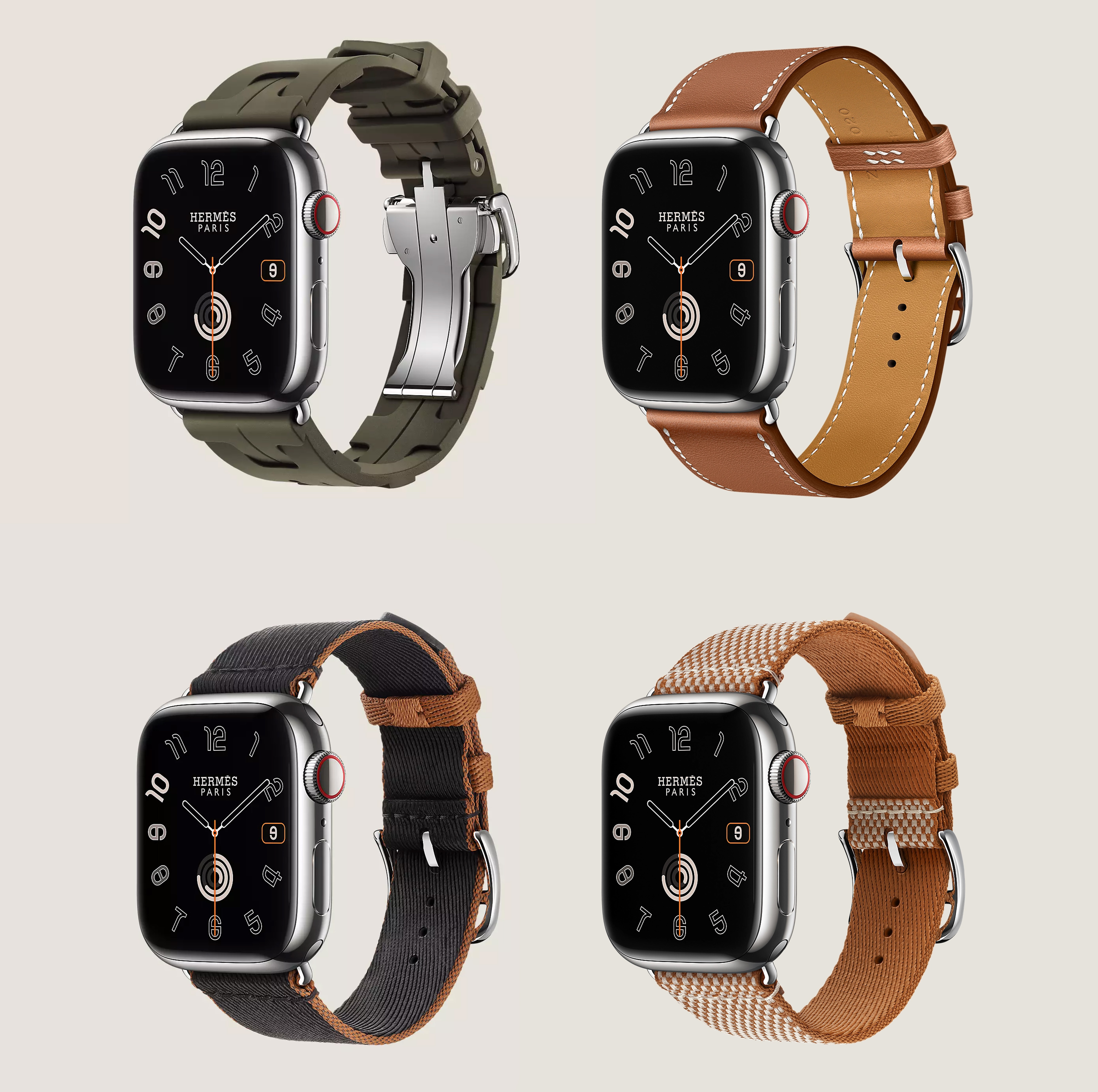 2176 Apple Watch エルメス　series9 HERMES シルバ 24k Gold Apple Watch Hermes Series 9 with Single Tour Vert