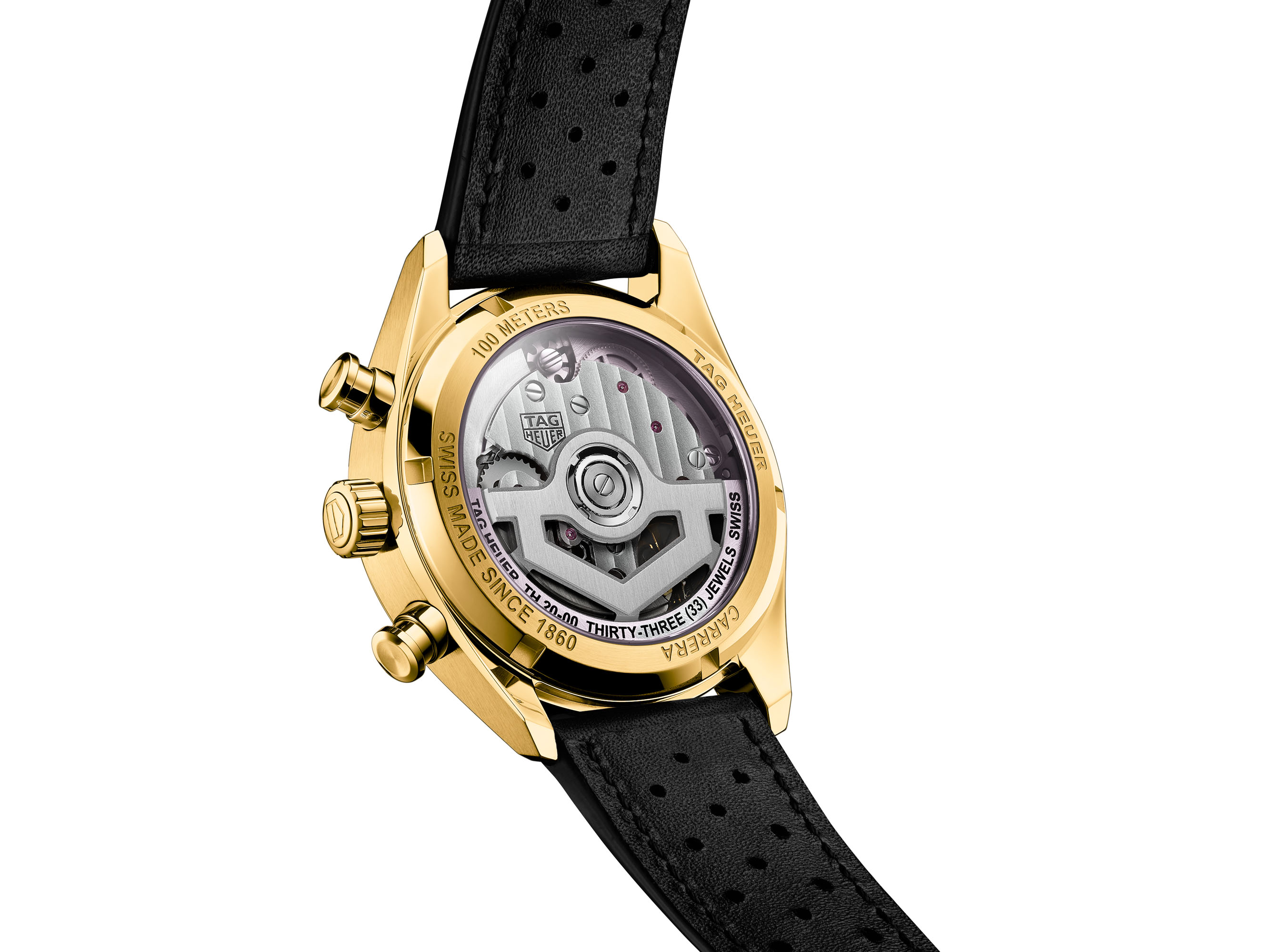 Carrera Black Case with Gold Logo TAG Heuer Unveils Carrera Chronograph Watch In Black And  main image 3