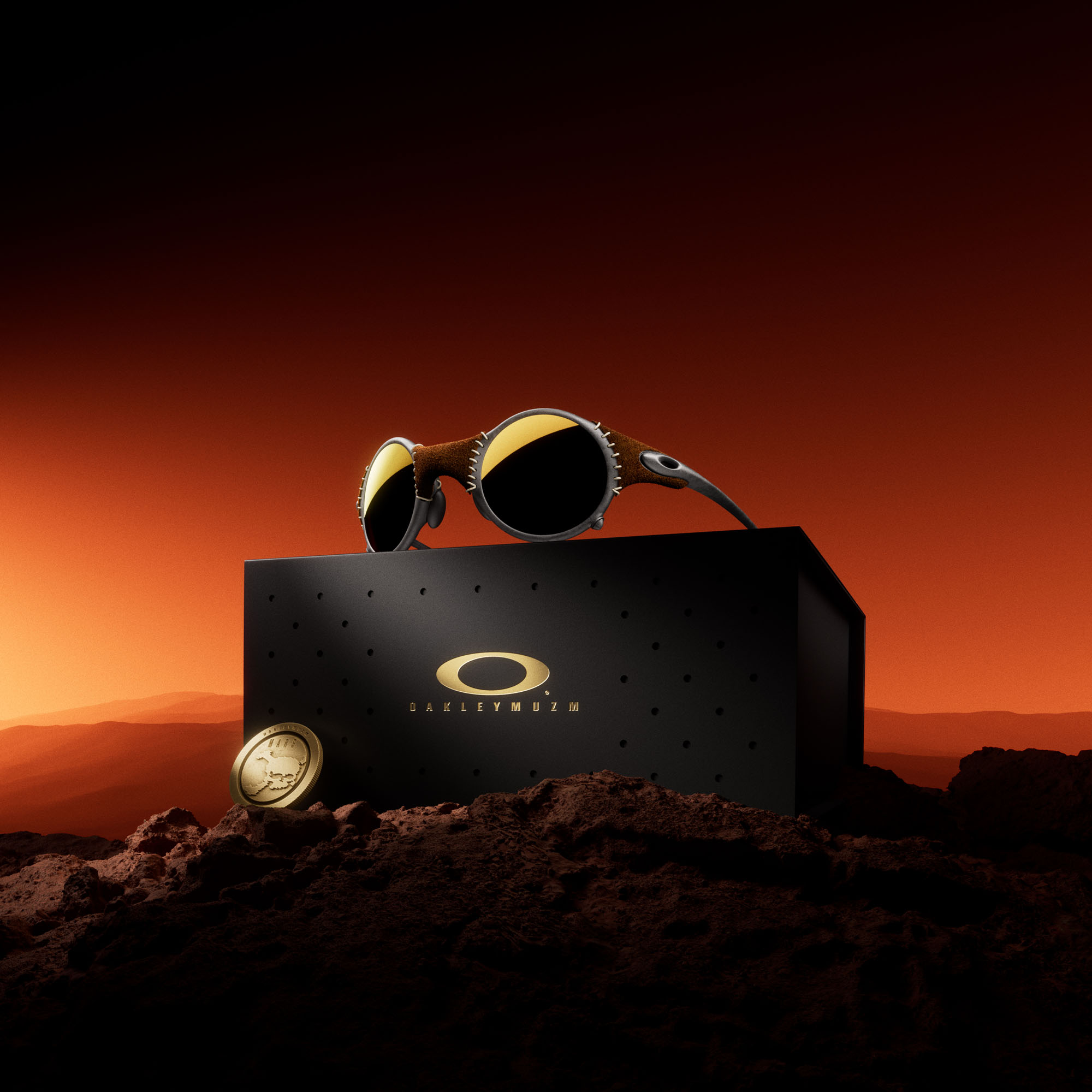 Oakley MARS Leather（Michael Jordanモデル） Oakley Mars Leather Michael Jordan Gold Iridium Sunglasses