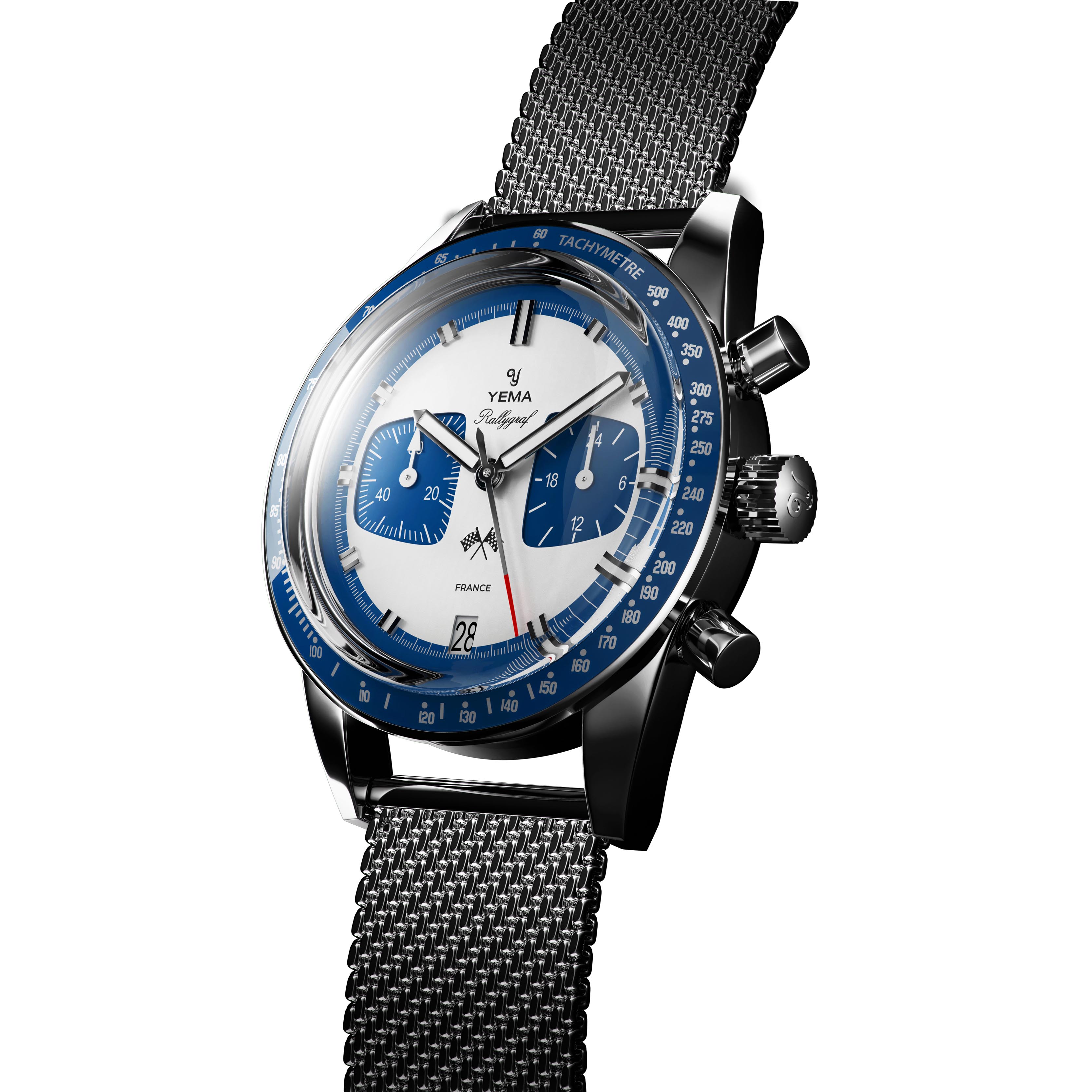 【本日限定】YEMA Rallygraf French Watchmaker YEMA Reimagines its Colourful '60s Racing